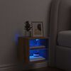 vidaXL TV Wall Cabinet with LED Lights Artisan Oak 30x28.5x30 cm
