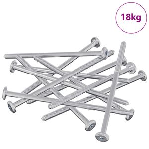 vidaXL Screw 800 pcs Silver M6 x 120 mm Steel