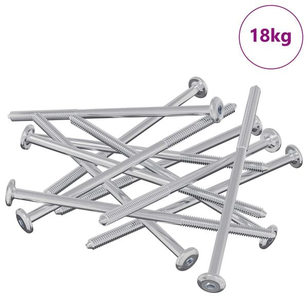 vidaXL Screw 800 pcs Silver M6 x 120 mm Steel