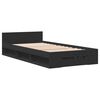 vidaXL Bed Frame with Drawer without Mattress Black 90x190 cm Single