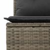vidaXL Garden Bench with Cushion Grey Poly rattan