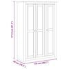 vidaXL 3-Door Wardrobe Grey 118x50x171.5 cm Pine Panama Range