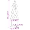 vidaXL Christmas Tree with Stand Brown 90 cm Solid teak wood