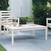 vidaXL Garden Table White 121x82.5x45 cm Solid Wood Pine