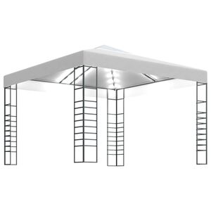 vidaXL Gazebo | White | Polyester canopy | 3x3 meters | Gazebo | Square