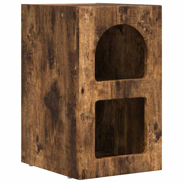 vidaXL Bedside Table Smoked Oak 29.5 x 33.5 x 50 cm Engineered Wood