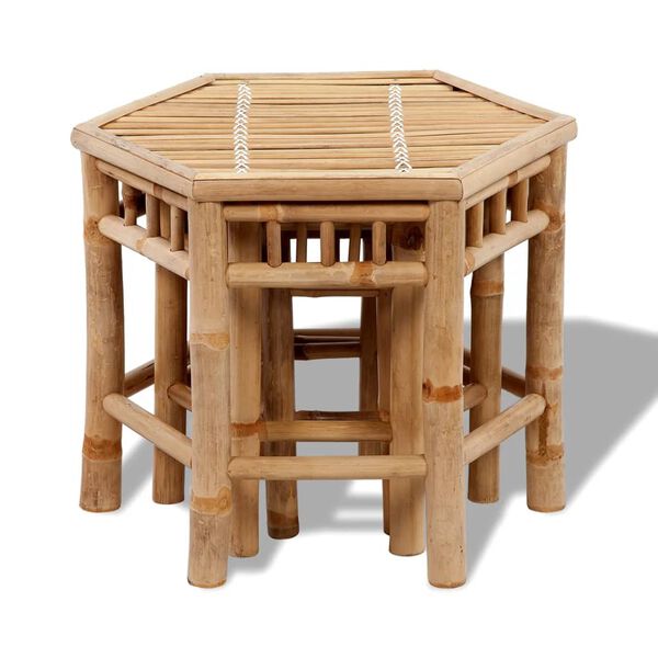 vidaXL Garden Stools 3 pcs Bamboo
