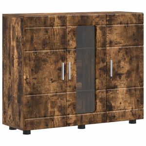 vidaXL Wooden Cabinet Smoked Oak Engineered Wood