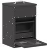 vidaXL Chicken Treadle Feeder Black 25 x 42 x 40 cm Cold-Rolled Steel