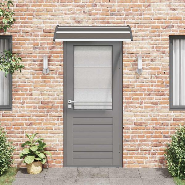 vidaXL Door Canopy Black 120x75 cm PC