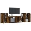 vidaXL 4 Piece TV Cabinet Set Smoked Oak Engineered Wood