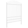 vidaXL Garden Fence 4 pcs White 170 x 225 cm Powder-Coated Steel