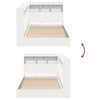 vidaXL Bookcase Bed with Headboard White 100 x 200 cm Engineered wood