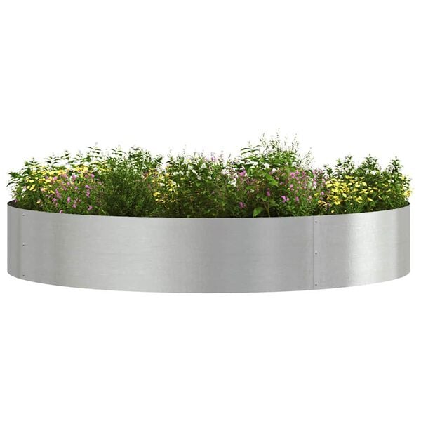 vidaXL Garden Planter 5 pcs Silver 120 x 120 x 20 cm Stainless Steel
