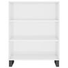 vidaxL Shelf Cabinet High Gloss White 69.5x32.5x90 cm Engineered Wood