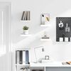 vidaXL Floating Wall Shelves 4 pcs High Gloss White 23x23.5x3.8 cm MDF