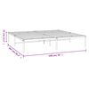 vidaXL Metal Bed Frame without Mattress Black 193x203cm