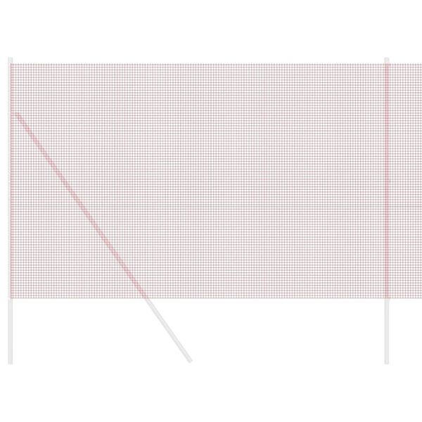 vidaXL Welded Wire Fence Red 1.5 x 25 m