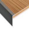 vidaXL F-shape Stair Nosings 15 pcs Aluminium 134 cm Brown