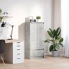 vidaXL Cabinet with Drawer Concrete Grey 55.5x34x119.5 cm Engineered Wood