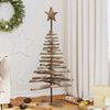 vidaXL Christmas Tree with Stand Brown 120 cm Solid teak wood