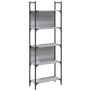 vidaXL Bookshelf Grey Sonoma 155.5x24x166.5 cm Engineered Wood