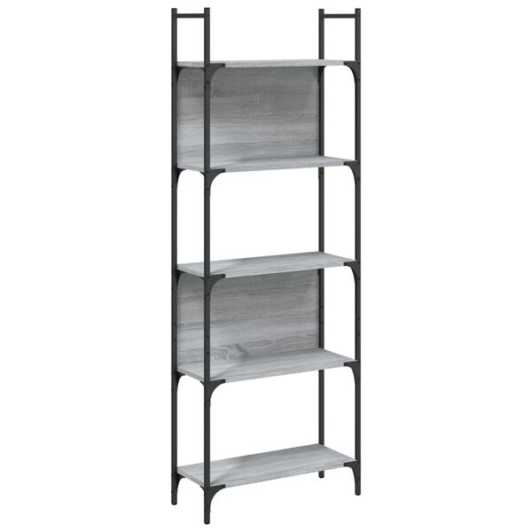 vidaXL Bookshelf Grey Sonoma 155.5x24x166.5 cm Engineered Wood