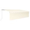 vidaXL Manual Retractable Awning with Blind 5x3m Cream