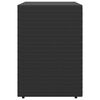 vidaXL Garden Storage Cabinet Black 100x55.5x80 cm Poly Rattan