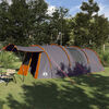 vidaXL Tunnel Tent with Roof Grey and Orange 740 x 370 x 220 cm