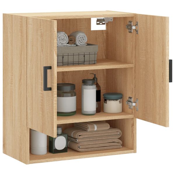 vidaXL Wall Cabinet Sonoma Oak 60x31x70 cm Engineered Wood