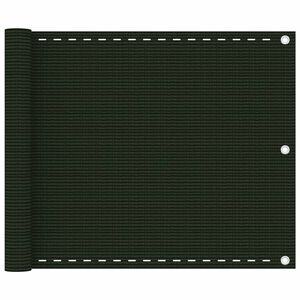 vidaXL Balcony Screen Dark Green 75x500 cm HDPE