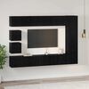 vidaXL TV Cabinet Set Wall-mounted 10 pcs Black Oak Engineered Wood