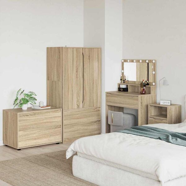 vidaXL Storage Cabinet Sonoma Oak 80 x 48 x 57 cm Engineered Wood