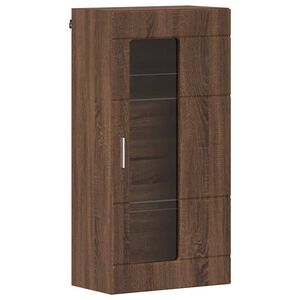 vidaXL Wooden Cabinet Brown Oak Engineered Wood