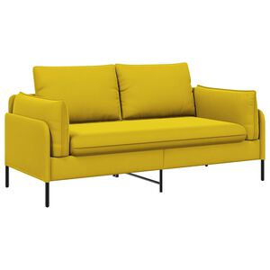 vidaXL 2-Seater Sofa 2-Seater Yellow 188 x 81 x 89 cm Velvet