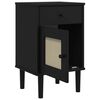 vidaXL Bedside Cabinet SENJA Rattan Look Black 40x35x65 cm Solid Wood Pine
