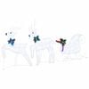 vidaXL LED Reindeers 3 pcs Cold White Fabric
