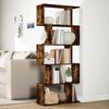 vidaXL Room Divider Bookcase 5-Tier Smoked Oak 70x24x161 cm Engineered Wood