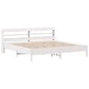 vidaXL Bed Frame without Mattress White 180x200 cm Super King Solid Wood Pine