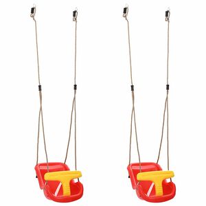 vidaXL Baby Swing 2 pcs Red 36 x 43 x 42 cm Plastic