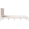 vidaXL Extra Long Bed Frame without Mattress White 140x210 cm Solid Wood