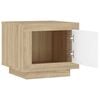 vidaXL Coffee Table White and Sonoma Oak 51x50x45 cm Engineered Wood