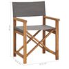 vidaXL Director's Chair Solid Teak Wood Grey