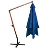 vidaXL Hanging Garden Parasol with Pole Azure Blue 3x3 m Solid Fir Wood