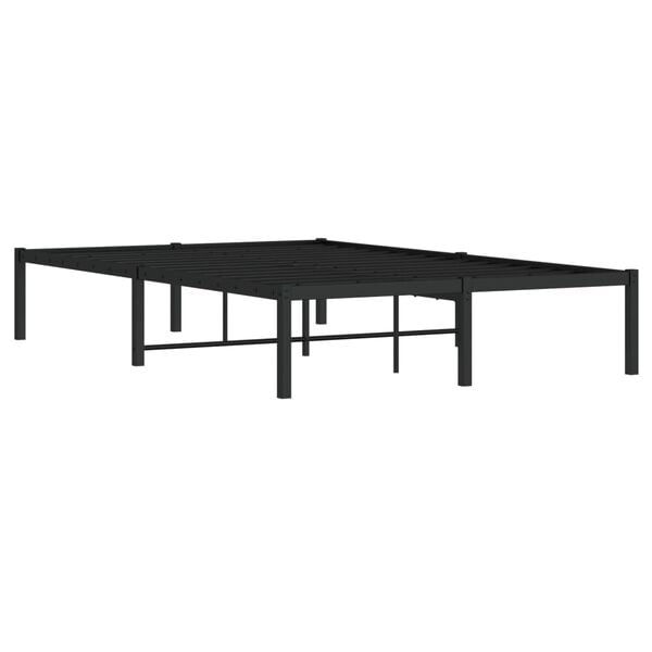 vidaXL Metal Bed Frame without Mattress Black 120x190cm