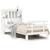 vidaXL Bookcase Bed without Mattress White 75x190 cm Small Single Solid Wood Pine