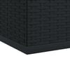 vidaXL Garden Cushion Box PE Rattan 194x100x103 cm Black