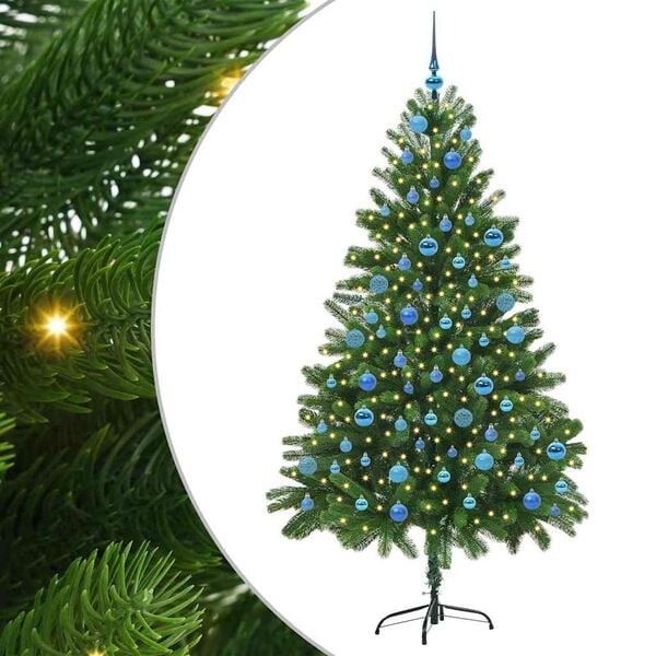 vidaXL Christmas Tree with 300 LEDs with Stand Green 180 cm PE