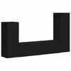 vidaXL TV Cabinet Set 4 pcs Black Engineered Wood